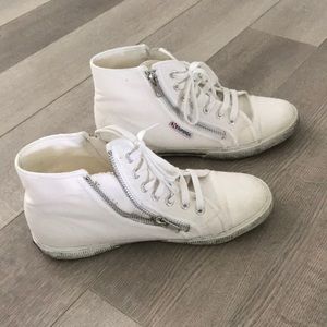 Superga distressed high top